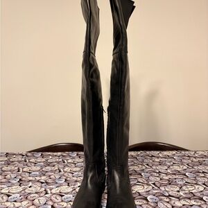 Mango Black Over the Knee Boots